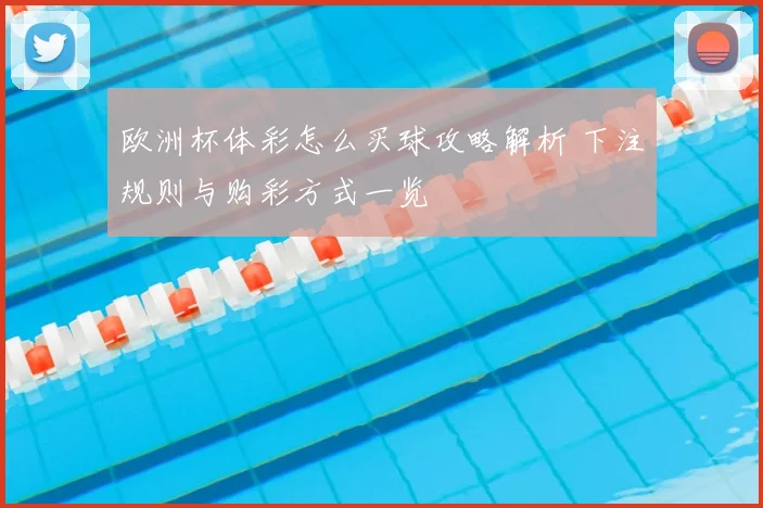 欧洲杯体彩怎么买球攻略解析 下注规则与购彩方式一览